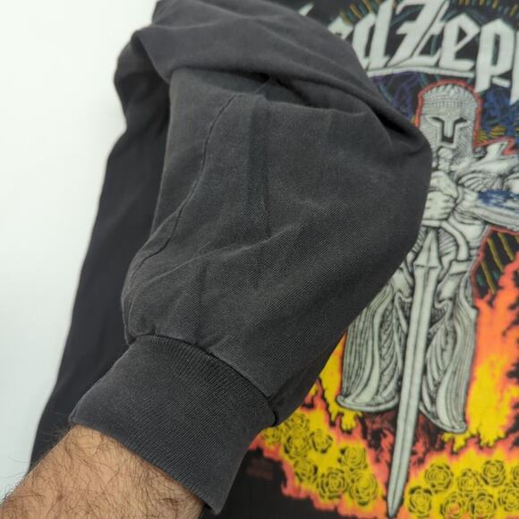 Vintage Led Zeppelin 1990s Hanes Heavyweight Band Long Sleeve Size Large - Picture 12 of 14